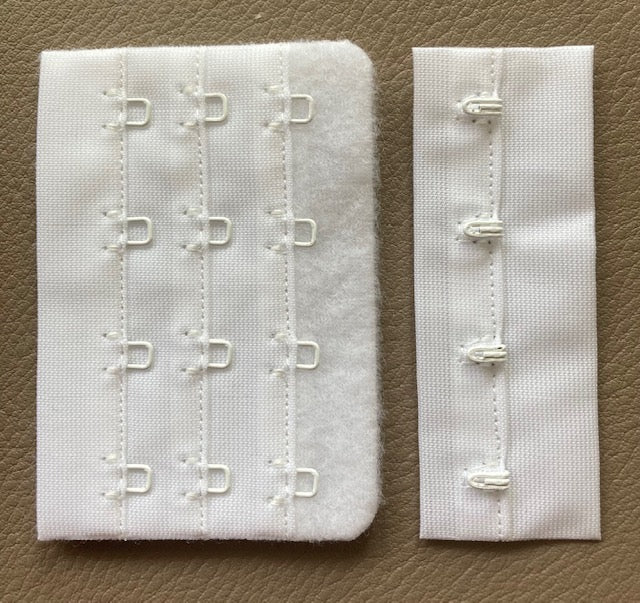 Bra closures: Hooks & Eyes for bras and bralettes 4 rows WHITE – Sew and  Learn with Liz
