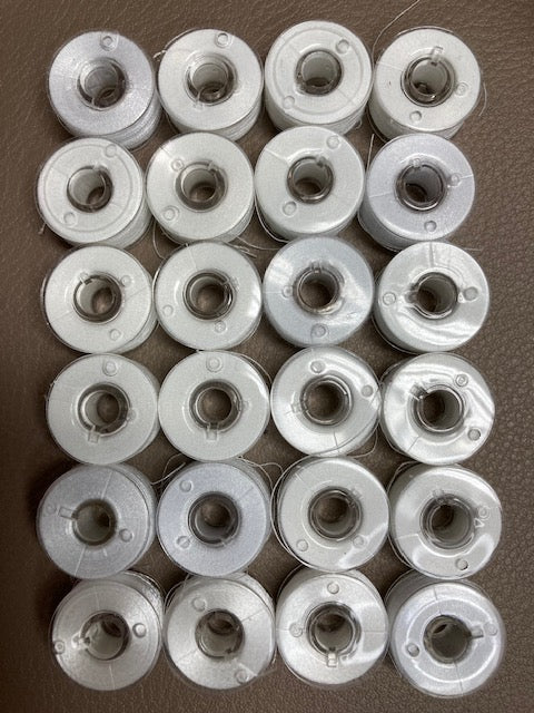 Pre-wound Class 15 bobbins - Polyester white thread – Sew and