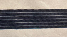 Load image into Gallery viewer, Band elastic - black with mesh stripes  4cm wide. SHIPPING INCLUDED within North America!